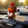 Rustic Car Ornament Barnyard Animal Figurine Dashboard Decoration Unique Jeep Accessory Country Style Decor Farmhouse Theme Collection Home Shelf Display Decorative Accent Piece Perfect Gift Idea Car Enthusiast Present Whimsical Animal