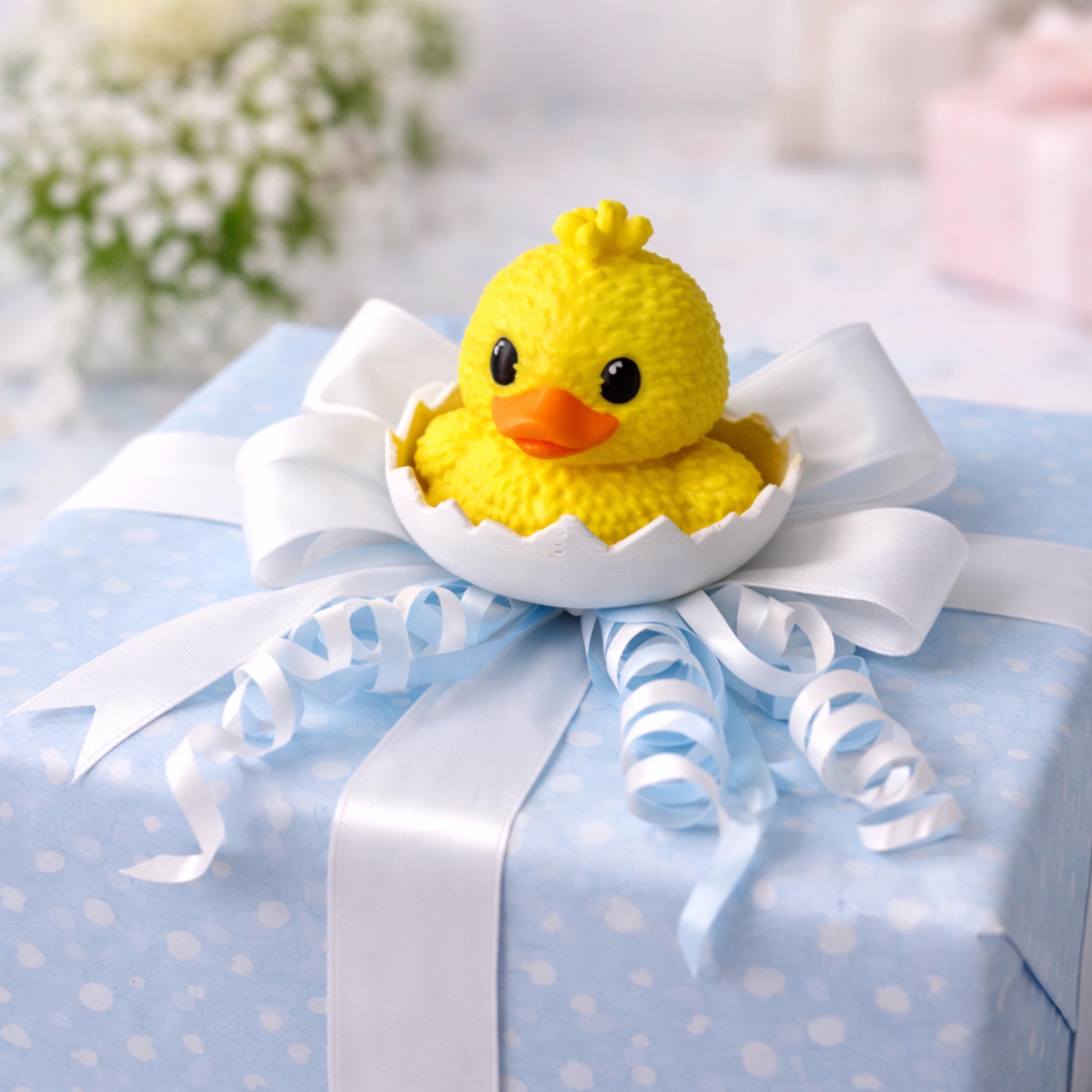 Hatching Duckling Keepsake Baby Shower Favor 3D Printed Design Cute Duck Theme Gift Perfect Guest Appreciation Present Small Collectible Item Adorable Animal Themed Decoration Unique Party Favor Special Event Memento Celebration Gift Idea