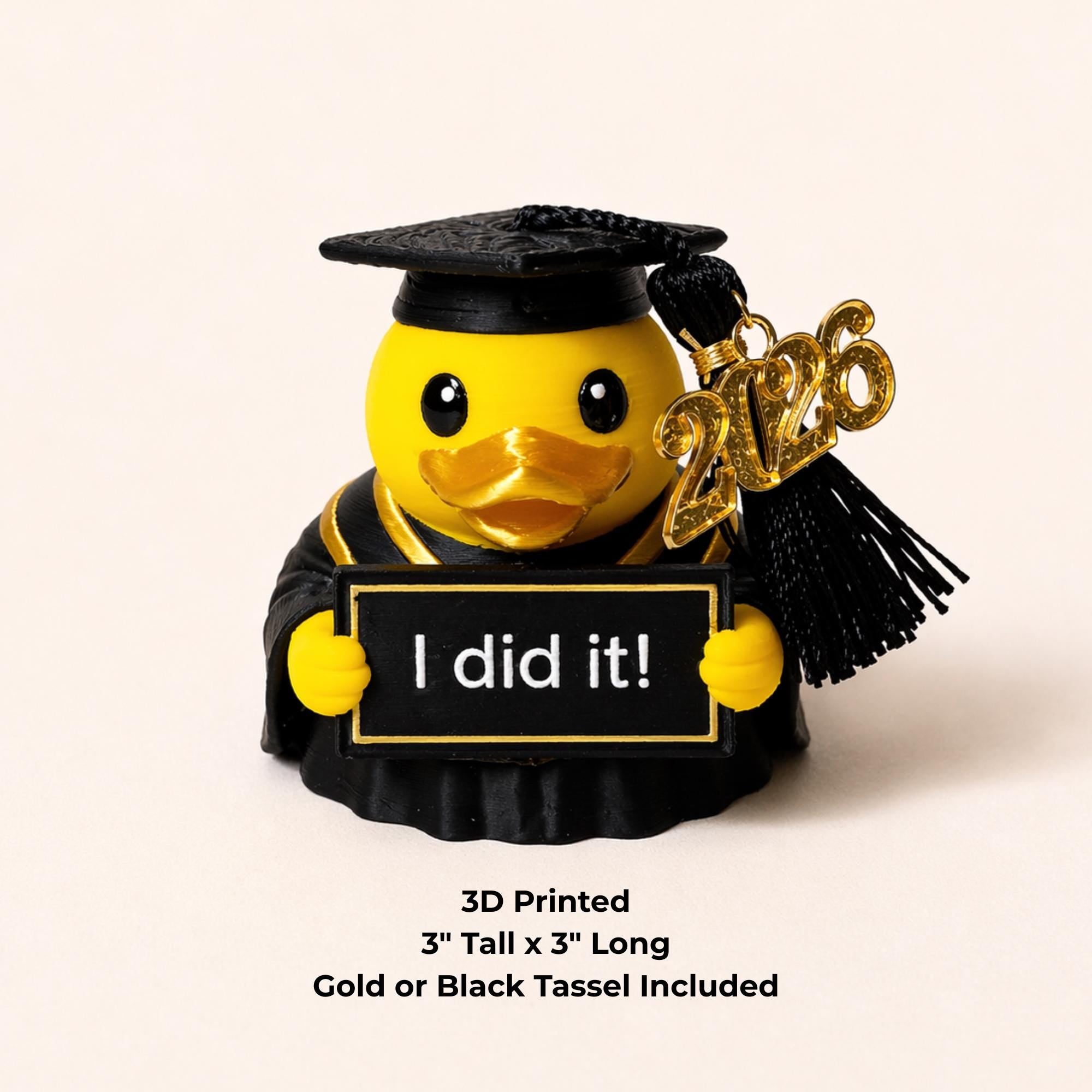 Graduation Duck Gift – College Keepsake with Custom Tassel