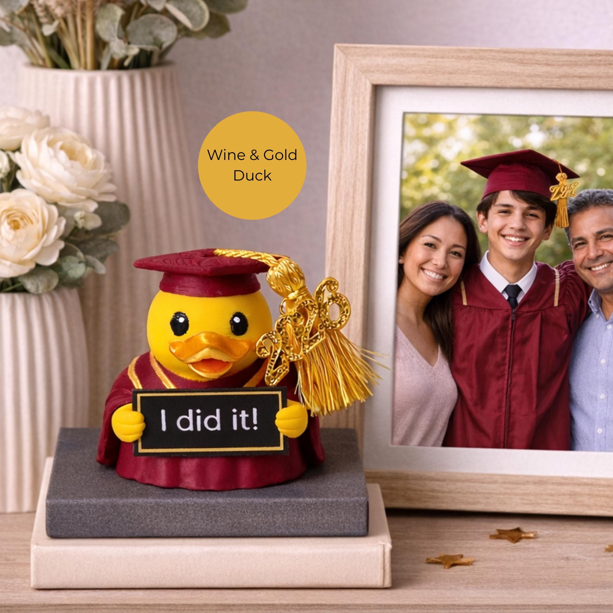 Graduation Duck Gift – College Keepsake with Custom Tassel