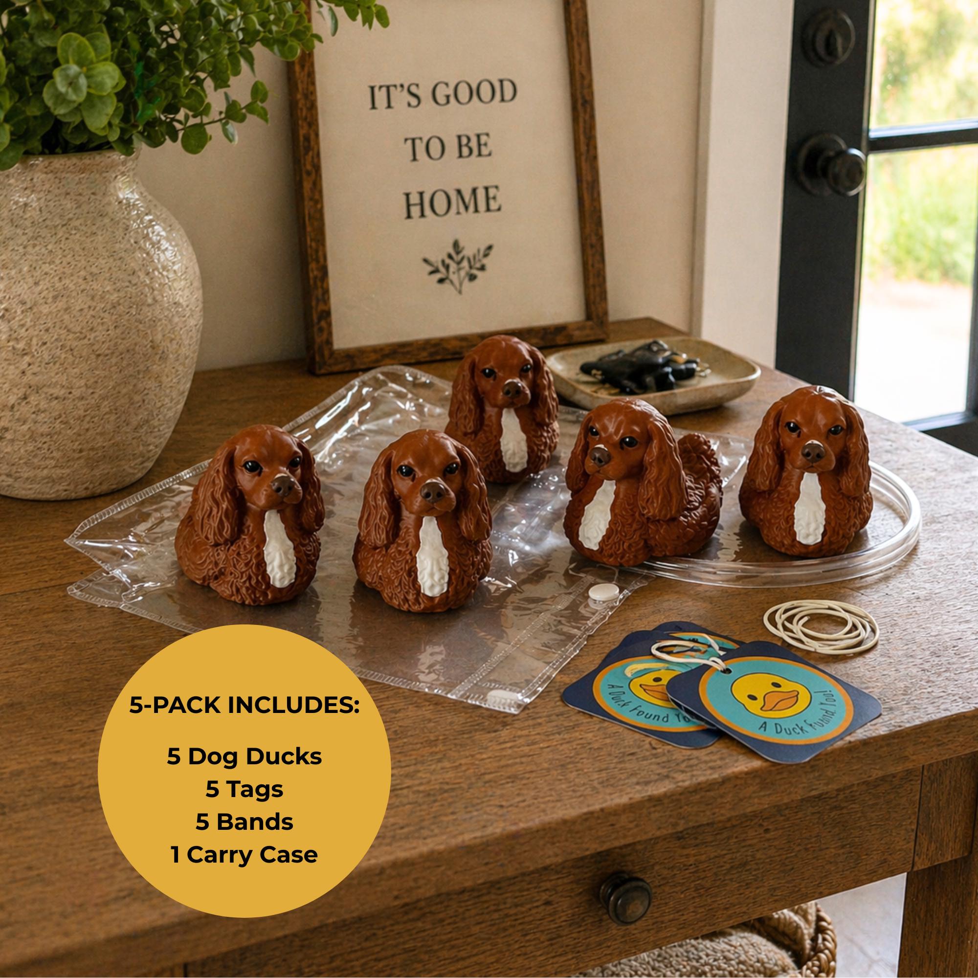 Spaniel Mom Gift Cocker Spaniel Duck Collectible Figurine Dashboard Display Dog Lover Present Pet Memorial Keepsake Birthday Tribute Cruise Travel Souvenir Companion Jeep Ducking Party Favor Hide Seek Collection Cute Puppy Item Car