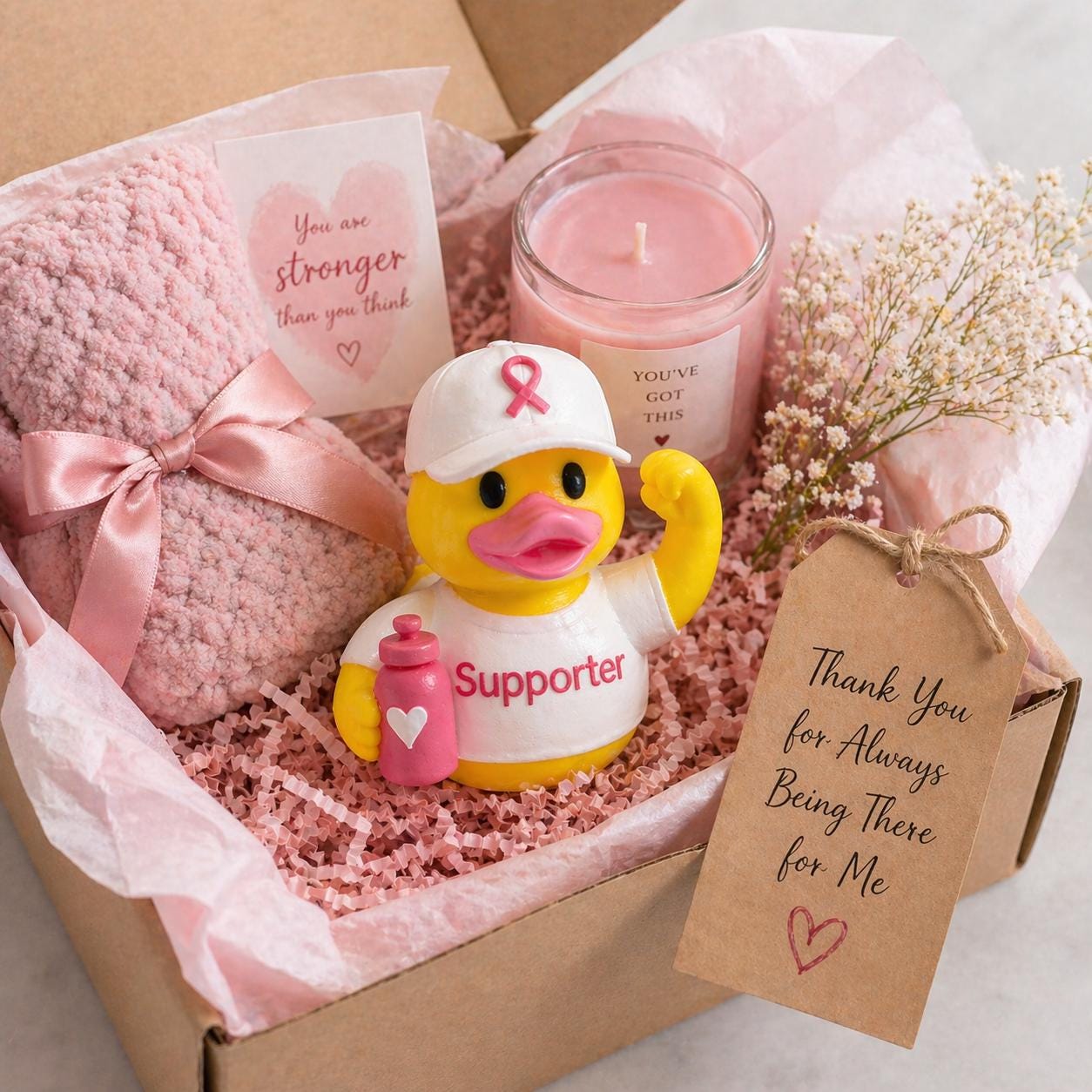 Breast Cancer Duck – Custom Dashboard Support Gift for Survivors