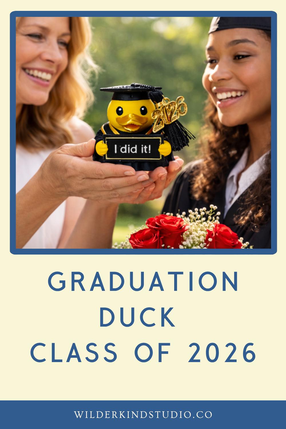 Graduation Duck Gift – College Keepsake with Custom Tassel