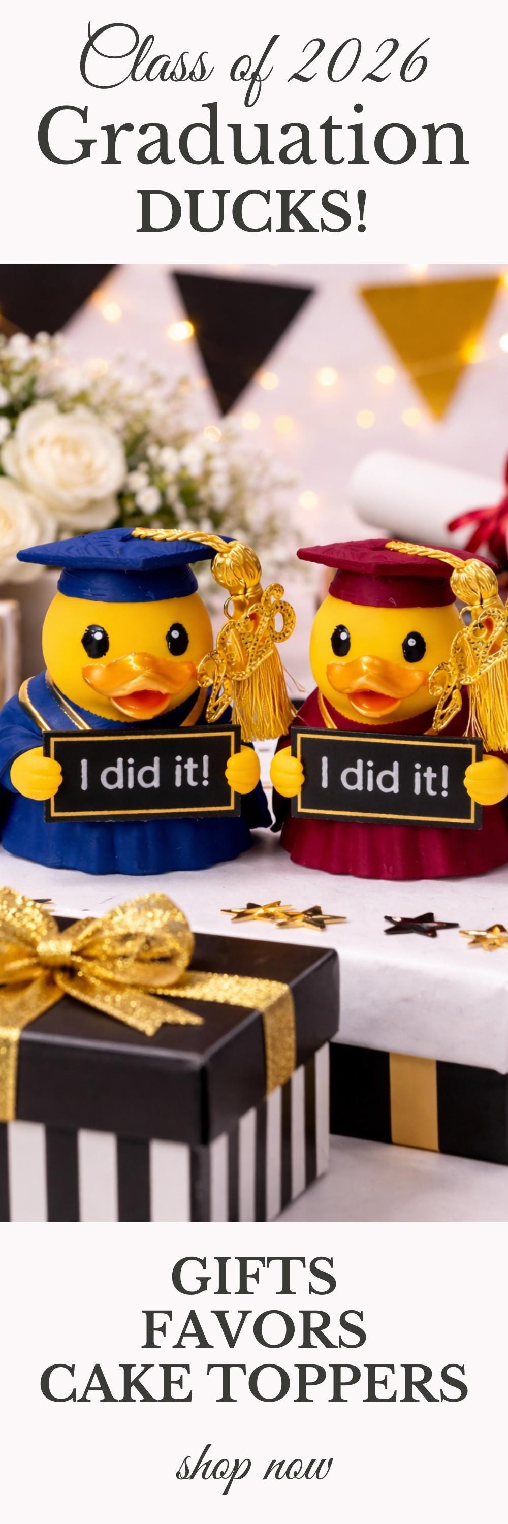 Graduation Duck Gift – College Keepsake with Custom Tassel