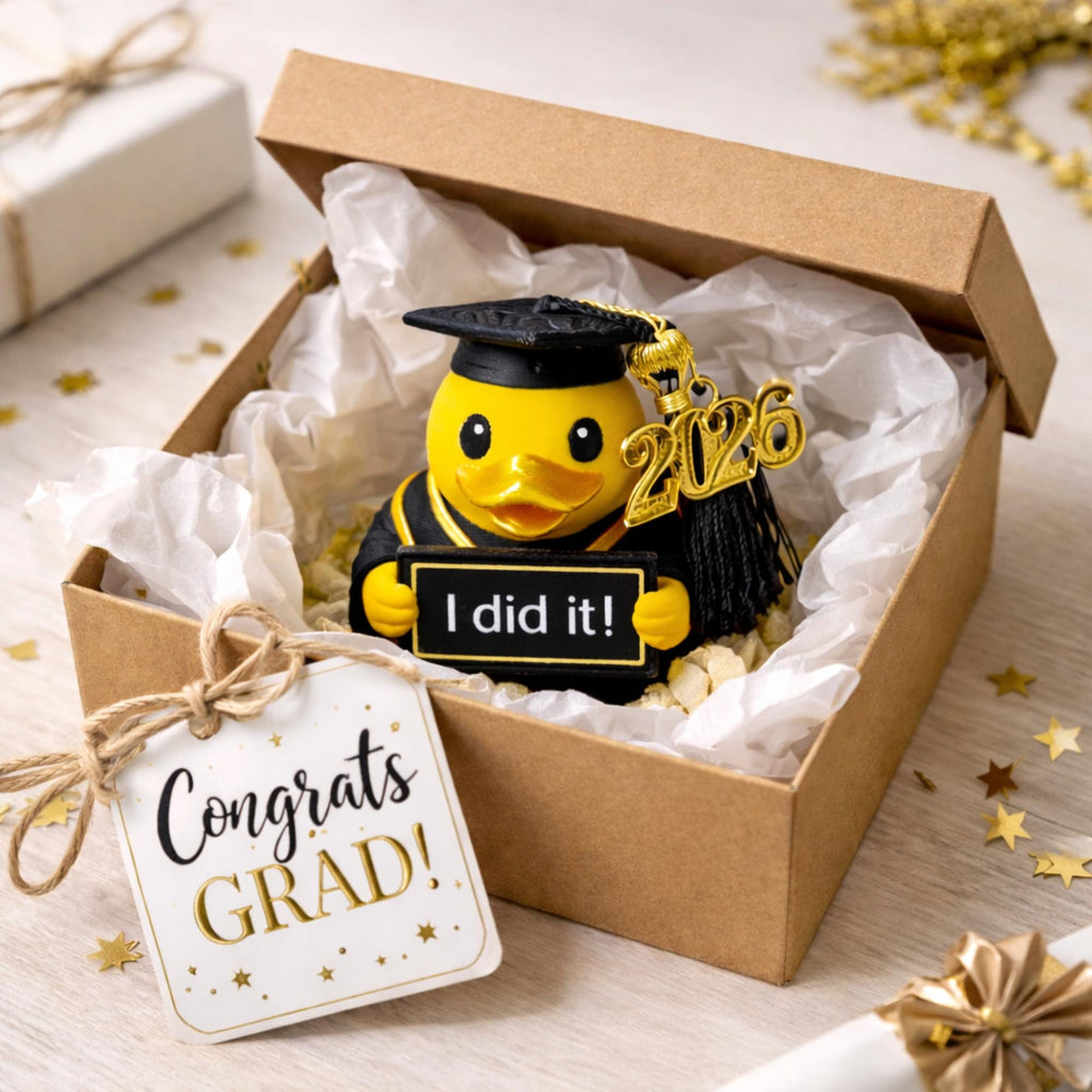 Graduation Duck Gift – College Keepsake with Custom Tassel