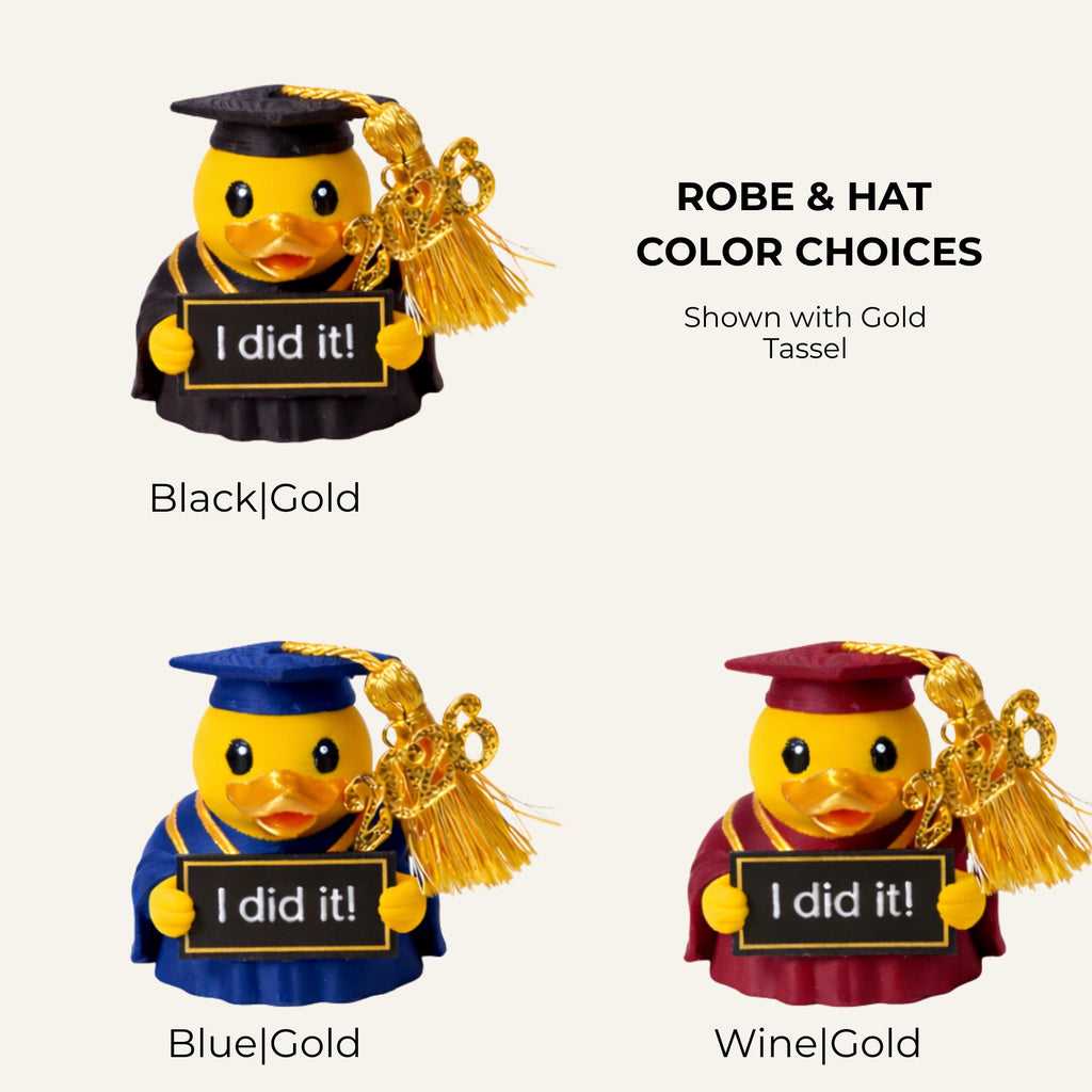 Class Of 2026 Gift Graduation Duck Keepsake Custom Tassel Design College Graduate Present Academic Achievement Celebration Personalized Rubber Figurine Desk Ornament Student Success Commemorative Item Educational Milestone Gift Unique Party