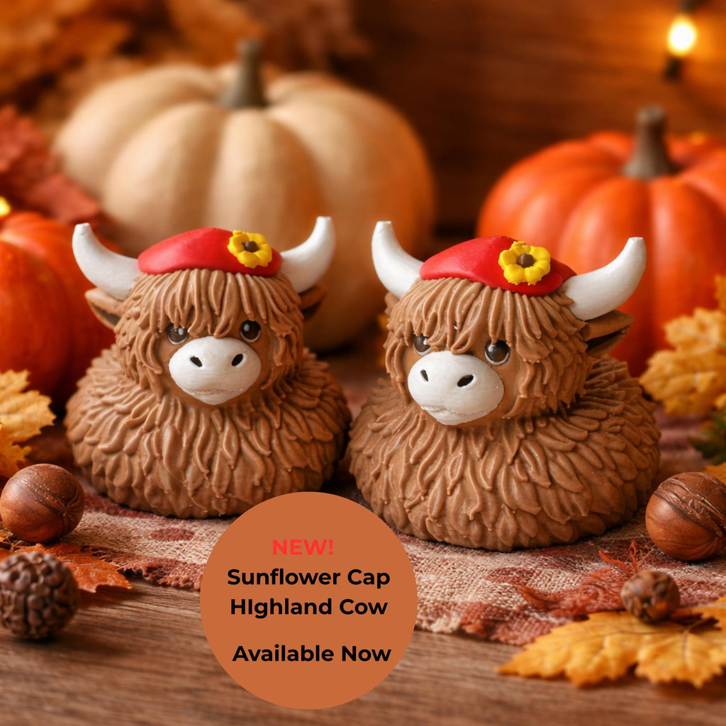 Highland Cow Duck – 4x4 Ducking Tradition Gift Dashboard Toy