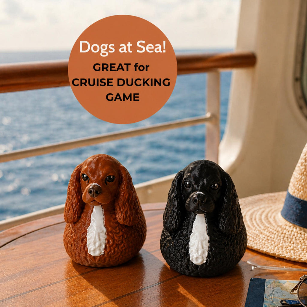 Pet Memorial Keepsake Cocker Spaniel Figurine Dashboard Dog Display Jeep Ducking Enthusiast Collection Birthday Gift For Spaniel Lover Floppy Ear Design Brown Black Available Compact Travel Decoration Cruise Ship Souvenir Party Favor