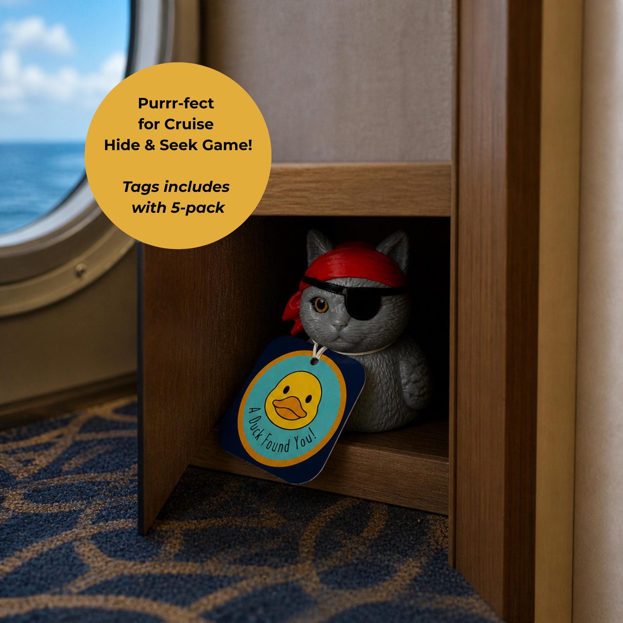 Cruise Ducking Duck – Pirate Cat Kitty Token for Cruise Ship Games