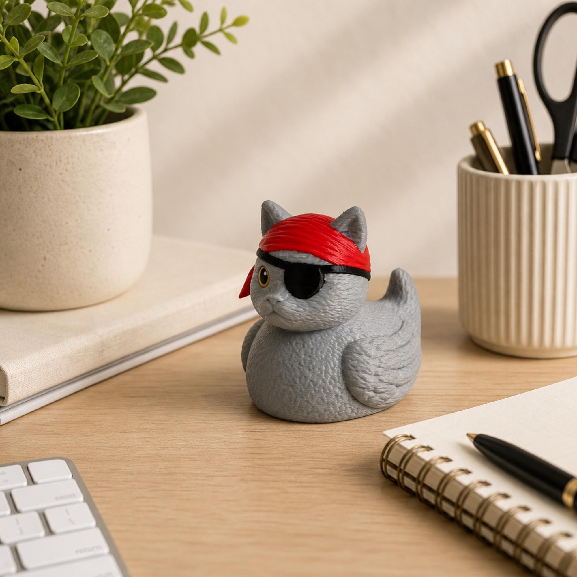 Cruise Ducking Duck – Pirate Cat Kitty Token for Cruise Ship Games
