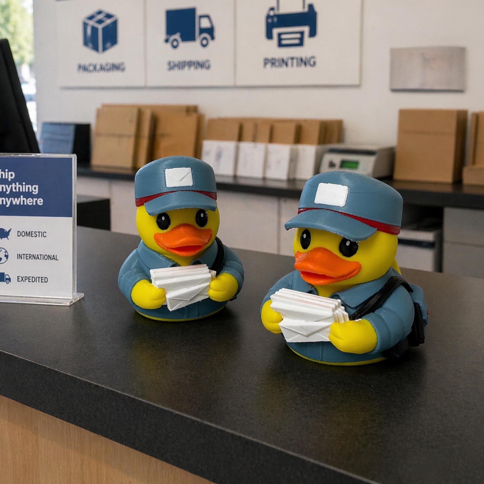 Postal Worker Gift – Dashboard Duck Desk Buddy for Mail Carrier