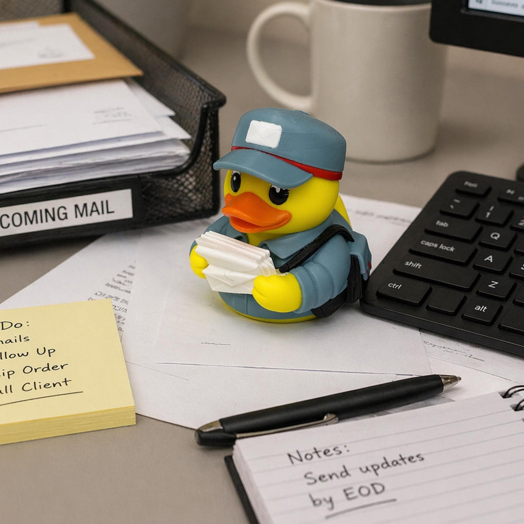 Postal Worker Gift – Dashboard Duck Desk Buddy for Mail Carrier
