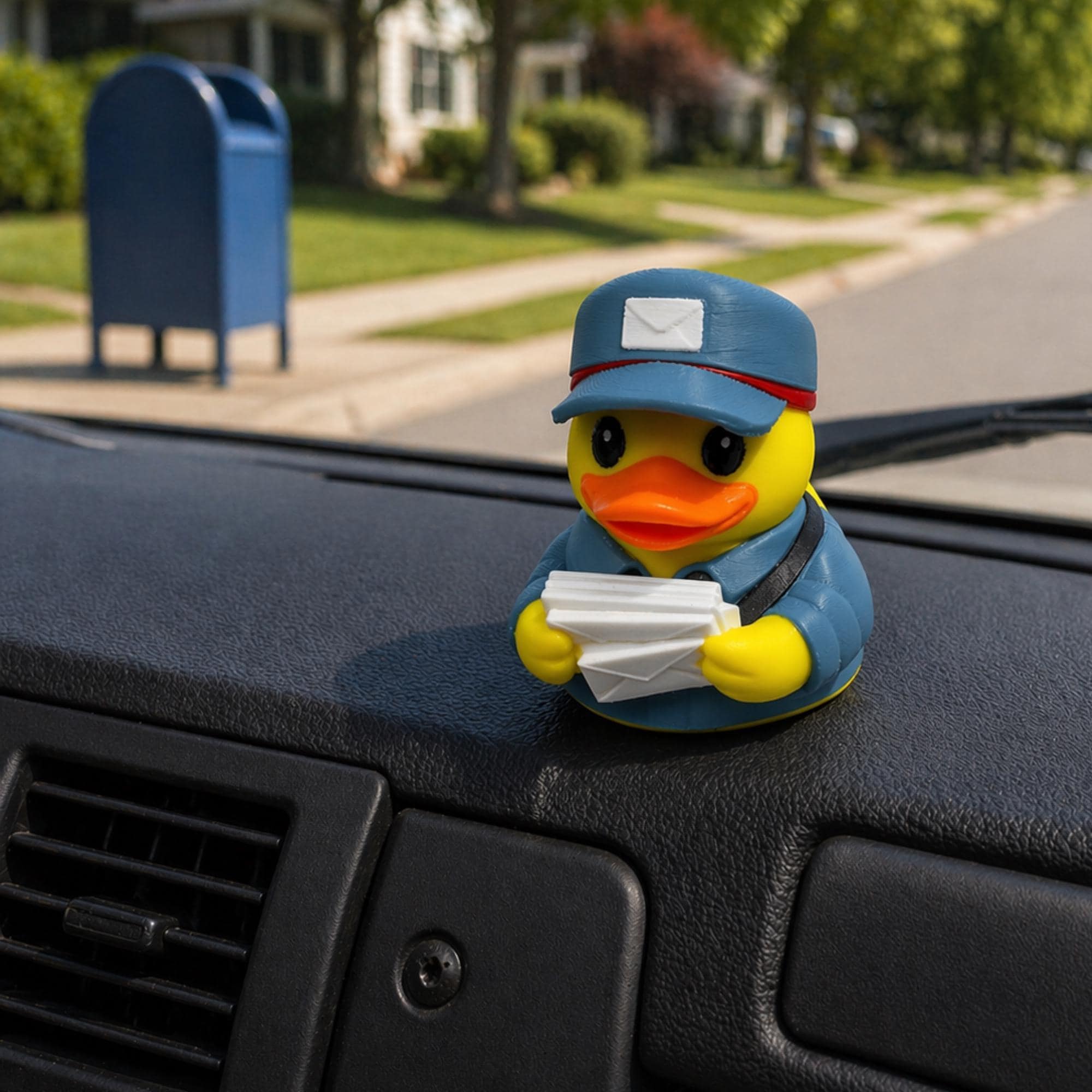 Postal Worker Gift – Dashboard Duck Desk Buddy for Mail Carrier