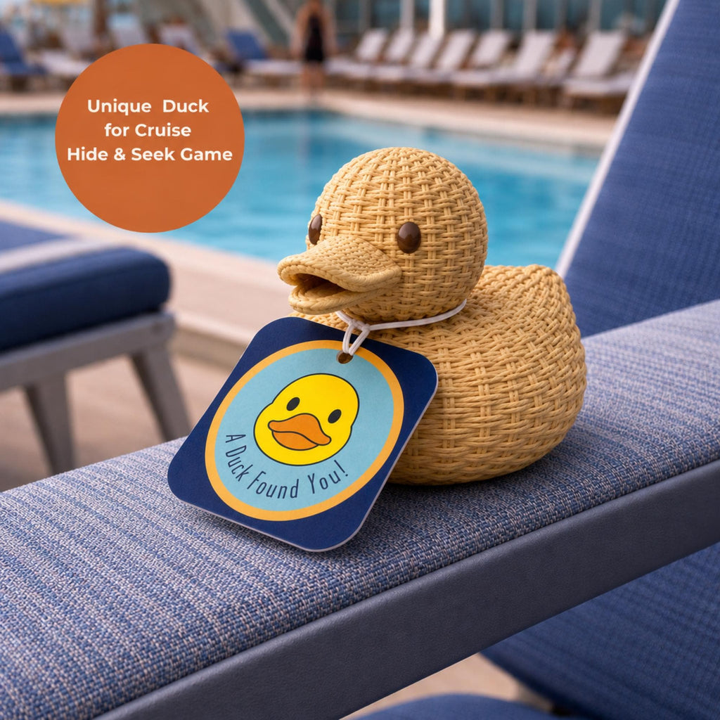 Cruise Ducking Gift Wicker Duck Rattan Trinket Boho Travel Keepsake Handwoven Basketweave Texture 3D Design Small Gift Solution Whimsical Animal Figurine Coastal Style