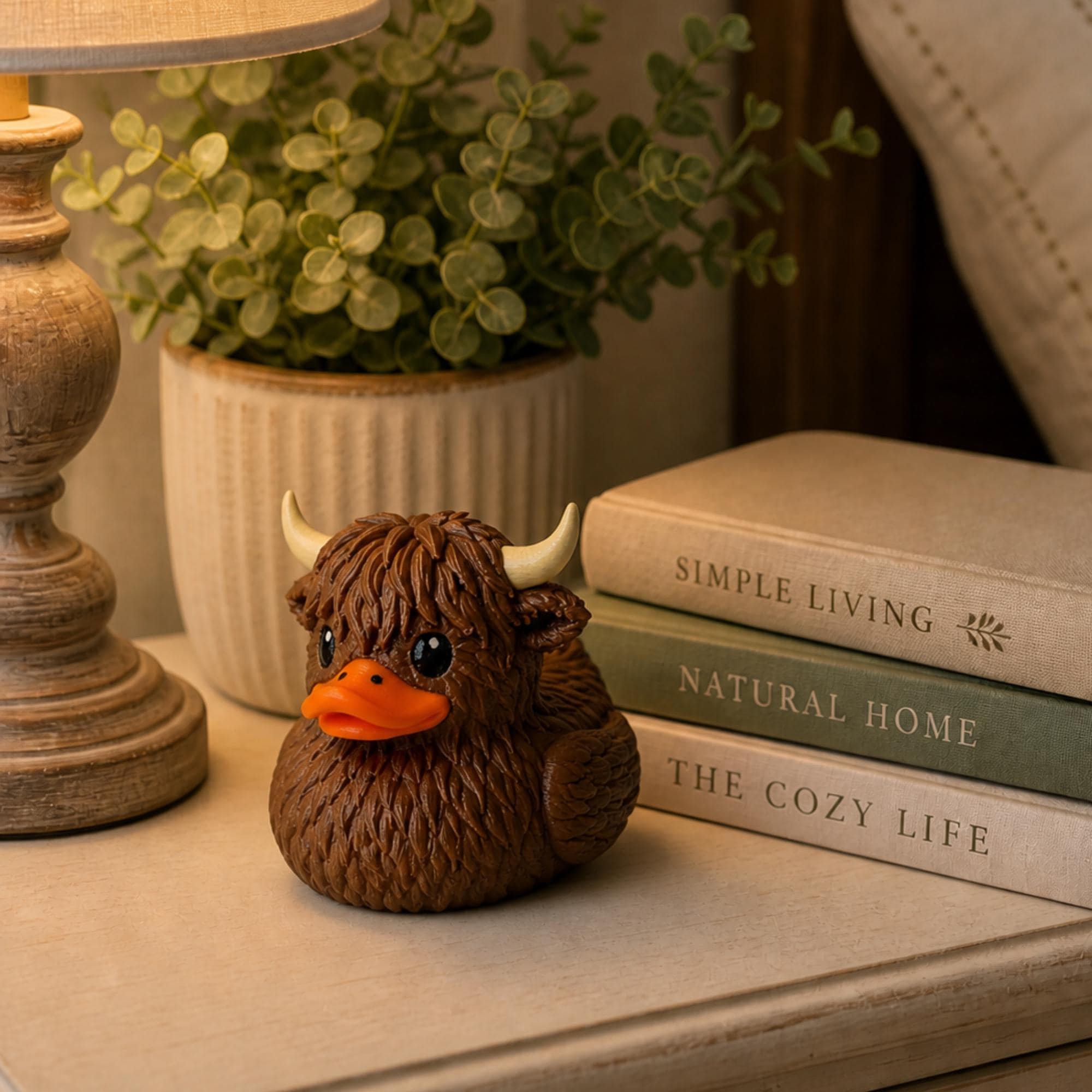 Highland Cow Duck – 4x4 Ducking Tradition Gift Dashboard Toy