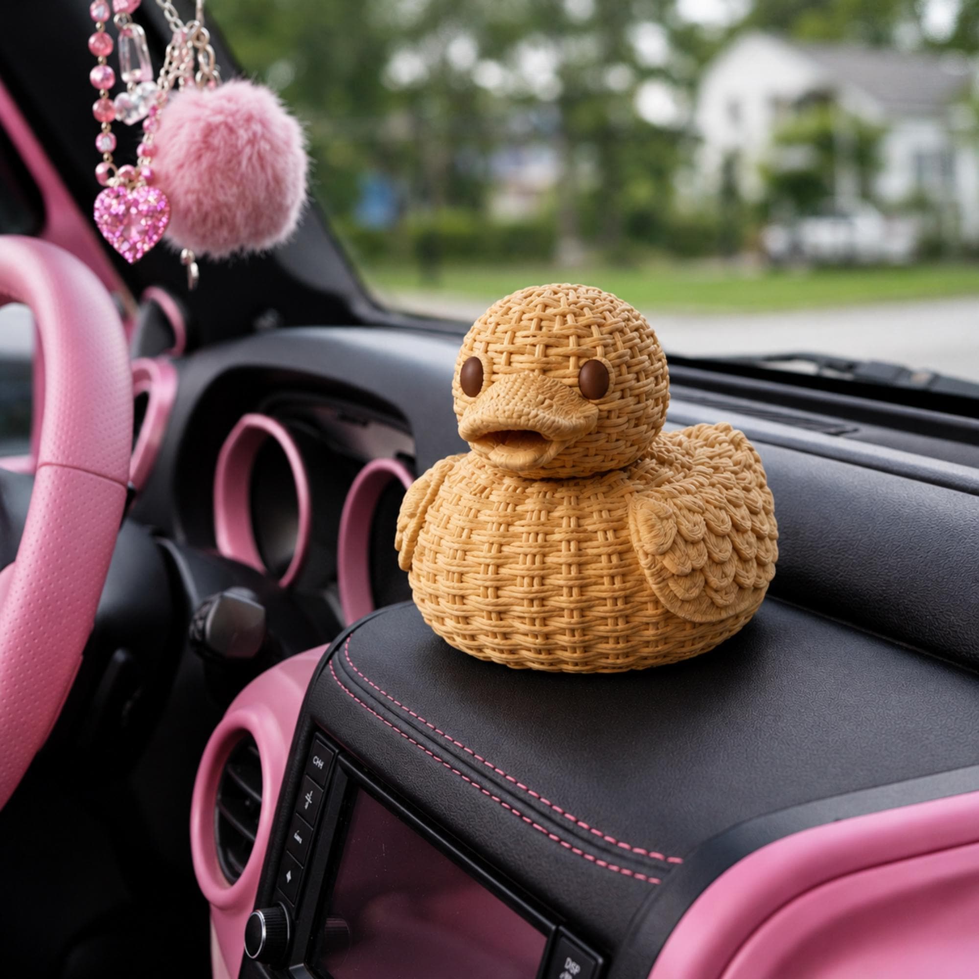 Cruise Ducking Gift Wicker Duck Storage Box Rattan Trinket Organizer Boho Travel Keepsake Handwoven Basketweave Texture Natural Material Container Removable Lid Design Small Jewelry Holder Solution Whimsical Animal Figurine Coastal Style