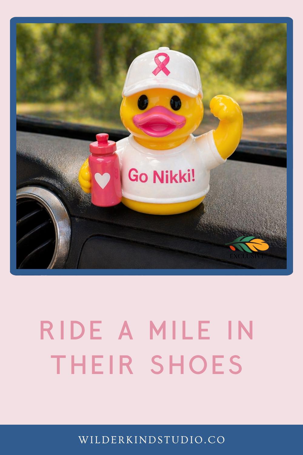 Breast Cancer Duck – Custom Dashboard Support Gift for Survivors