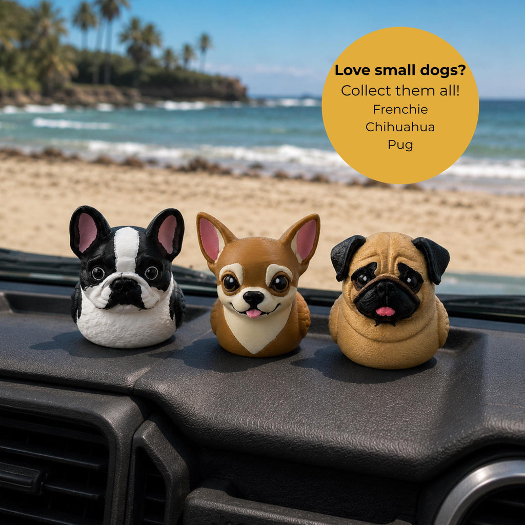 4x4 Ducking Gift – 3D Printed Pug Duck Dashboard Ornament