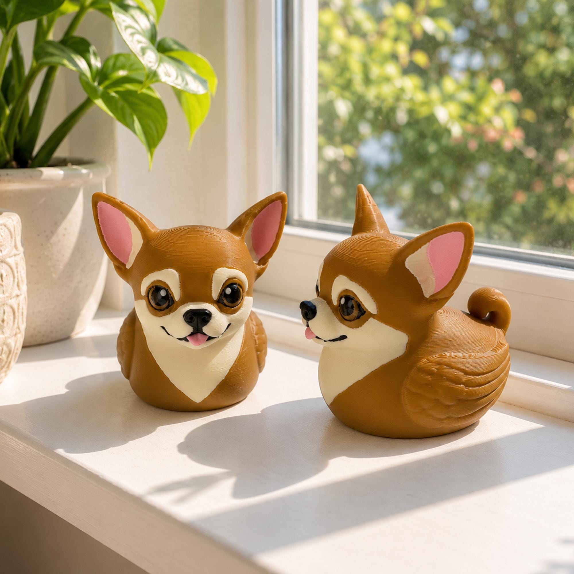 Chihuahua Duck Dashboard Toy Jeep Trail Riding Adventure Accessory Dog Lover Gift Collection Cute Puppy Figurine Car Dashboard Ornament Vehicle Interior Display Collectible Pet Themed Travel Companion Unique Jeeping Gift Idea Dog Owner