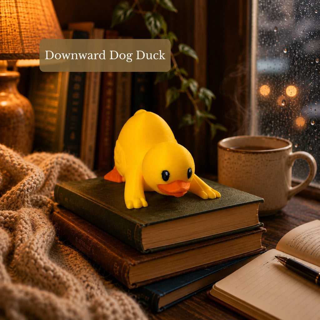 Yoga Duck Figurine – Warrior Pose Meditation Desk Accessory