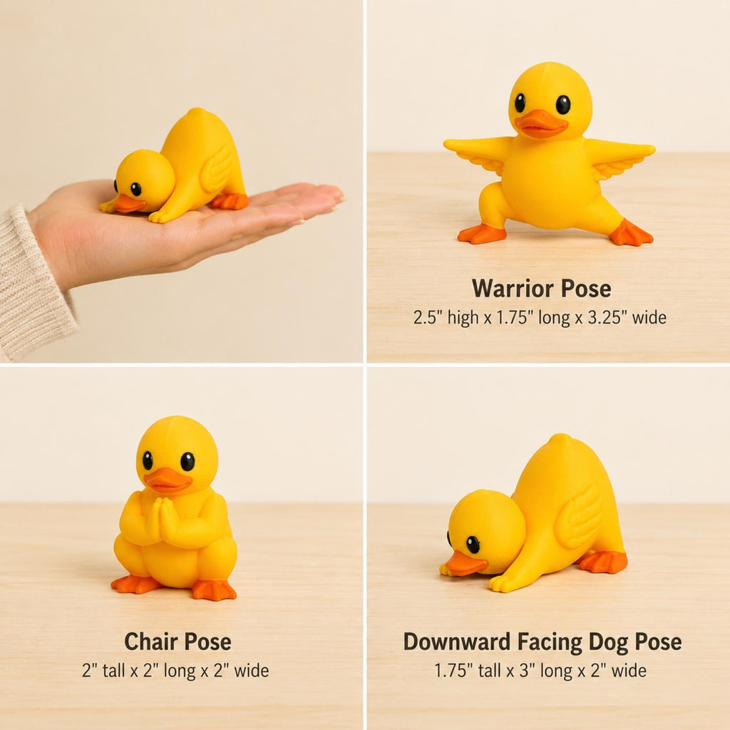 Yoga Duck Figurine – Funny Wellness Gift Meditation Desk Accessory