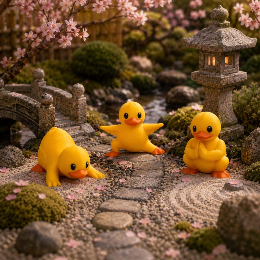 Yoga Duck Figurine – Funny Wellness Gift Meditation Desk Accessory