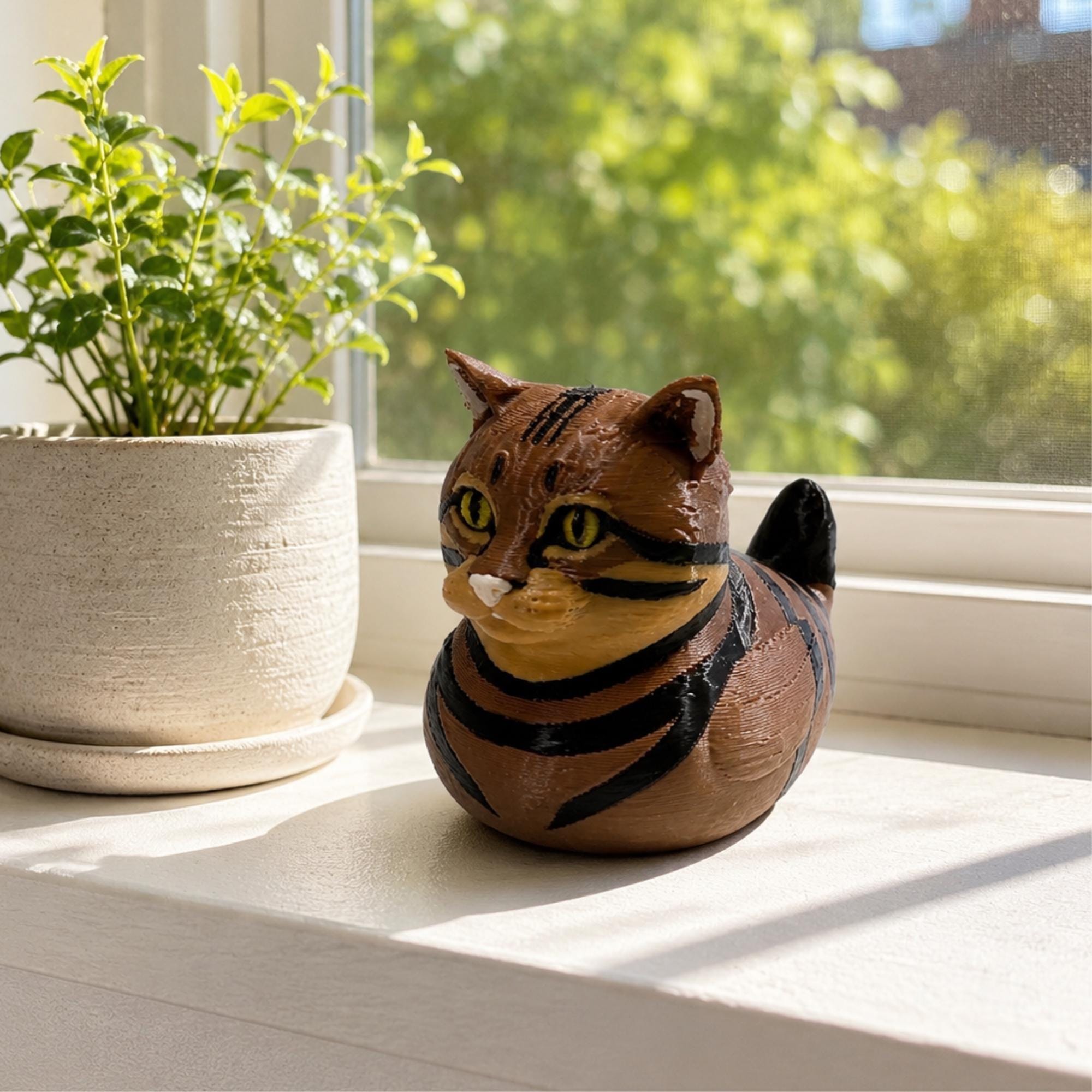 Tabby Cat Duck – Ducking Duck Dashboard Novelty Gift for 4x4 Owners