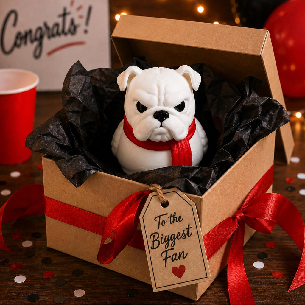 Bulldog Dashboard Duck – 3d Printed Georgia Fan Vehicle Ornament