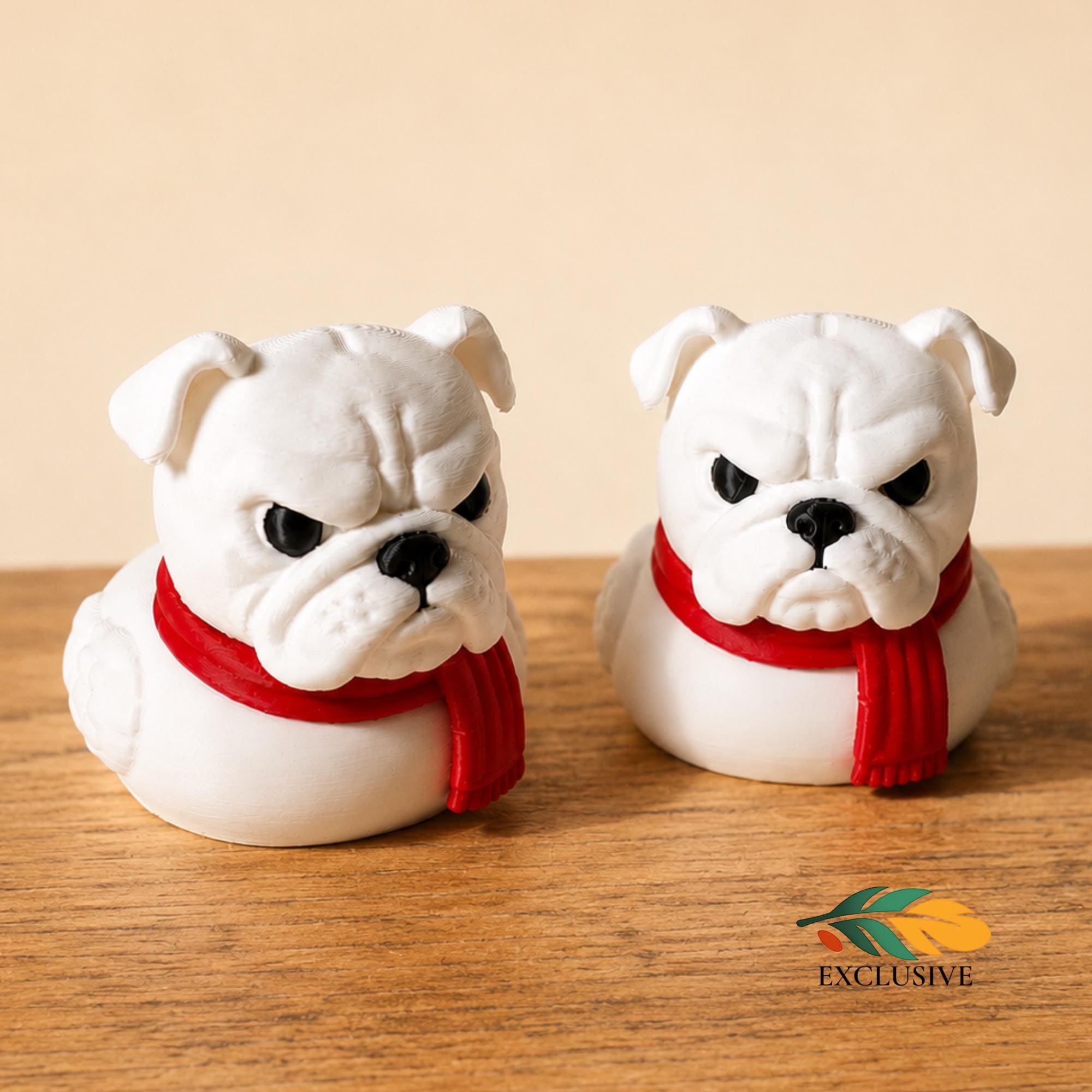 Bulldog Dashboard Duck 3D Printed Vehicle Ornament Perfect Gift For College Football Fans Red Sweater Mascot Design Handmade Collectible Car Display Graduation Present Game Day Celebration Souvenir Compact Size Durable Construction Unique