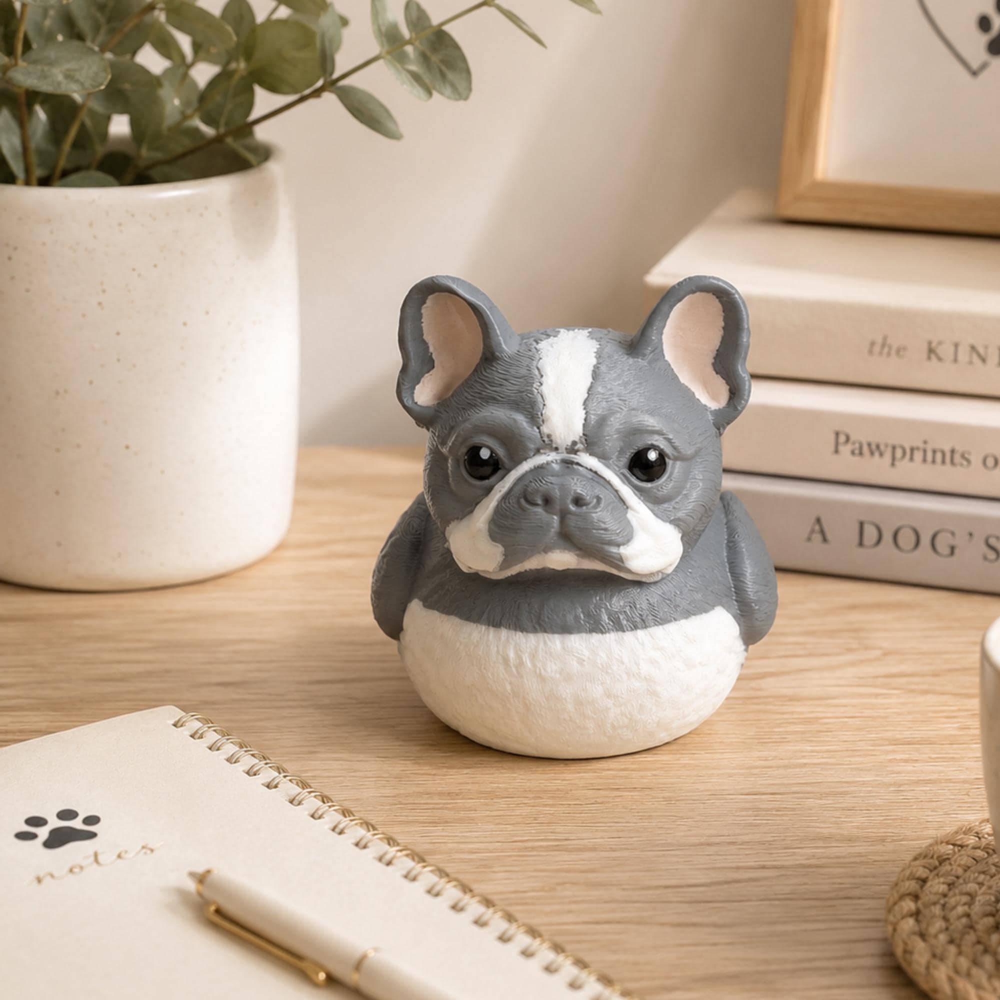 French Bulldog Car Decoration – Dashboard Duck Gift for Jeepers