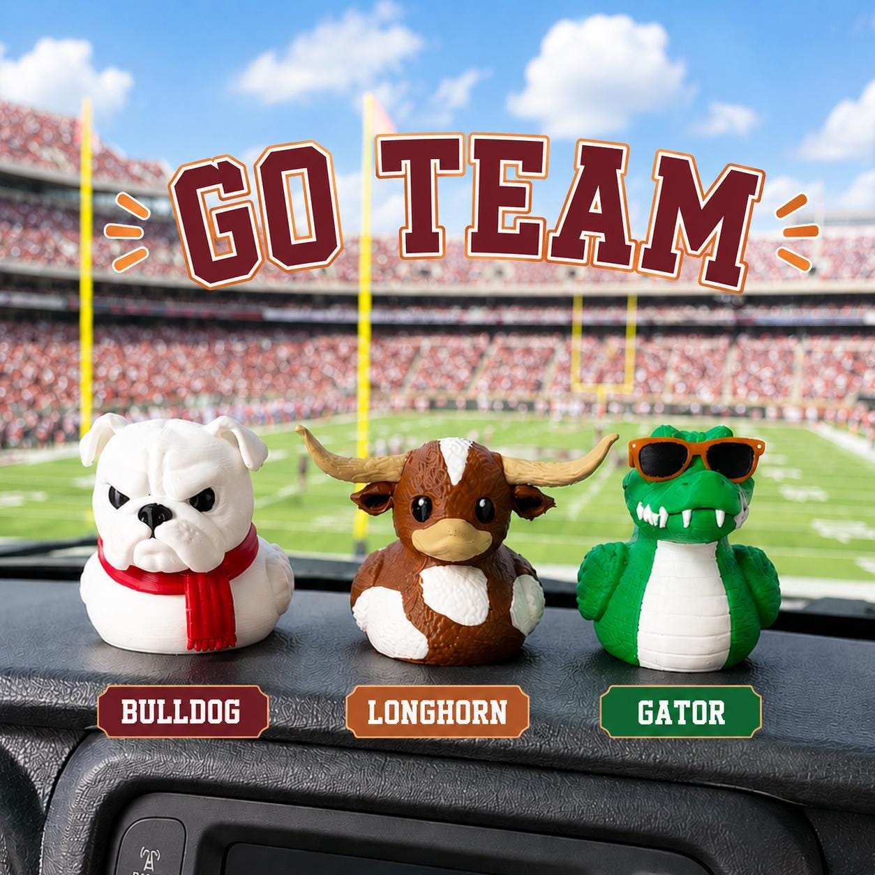 4x4 Ducking Duck – Gator Fan Gift Dashboard Ornament