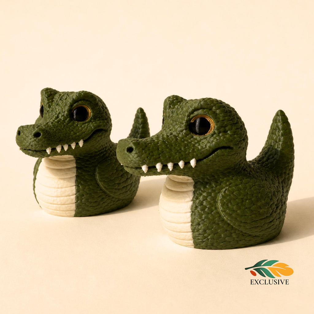 Dashboard Ornament Alligator Duck Figurine Truck Interior Decoration Vehicle Dashboard Accessory Florida Themed Gift Outdoor Adventure Collectible 3D Printed Reptile Statue Whimsical Design Swamp Culture Gift Perfect Truck Owner Present