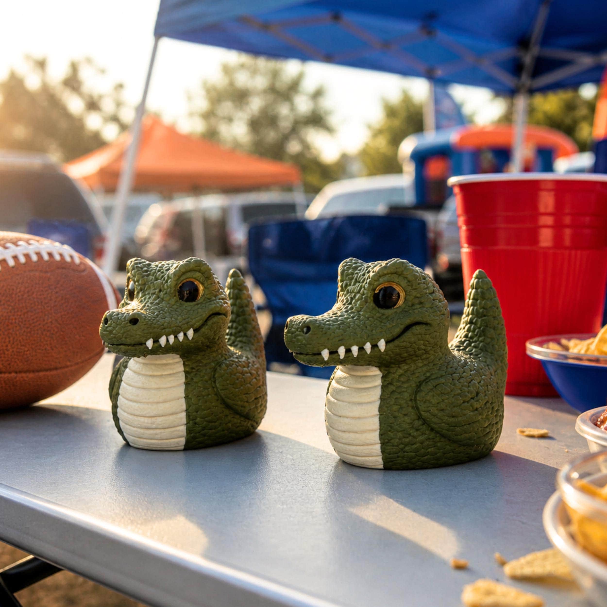 3D Printed Gator Duck Novelty Figurine Dashboard Ornament Gift Vehicle Decoration Accessory Florida Souvenir Everglades Swamp Theme Airboat Mudding Off-road Adventure Enthusiast Collectible Gator Hunter Fishing Companion Automotive Display Natural Florida