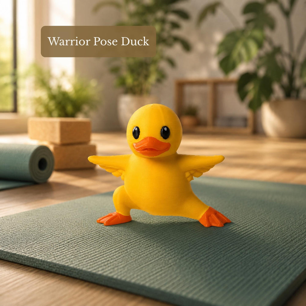 Yoga Duck Figurine – Meditation Desk Wellness Gift