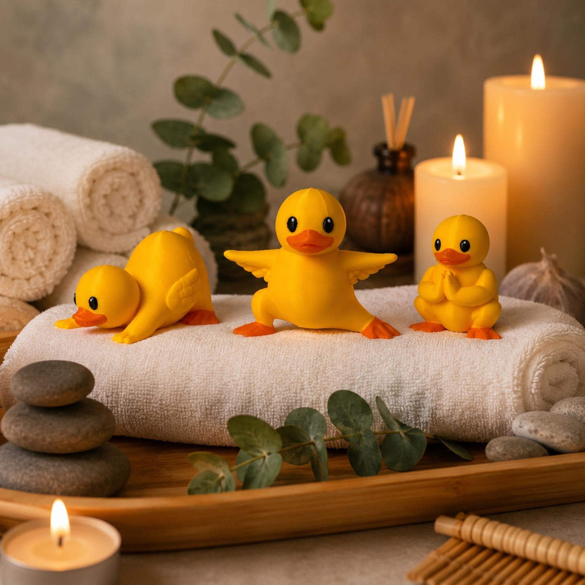 Yoga Duck Figurine – Meditation Desk Wellness Gift
