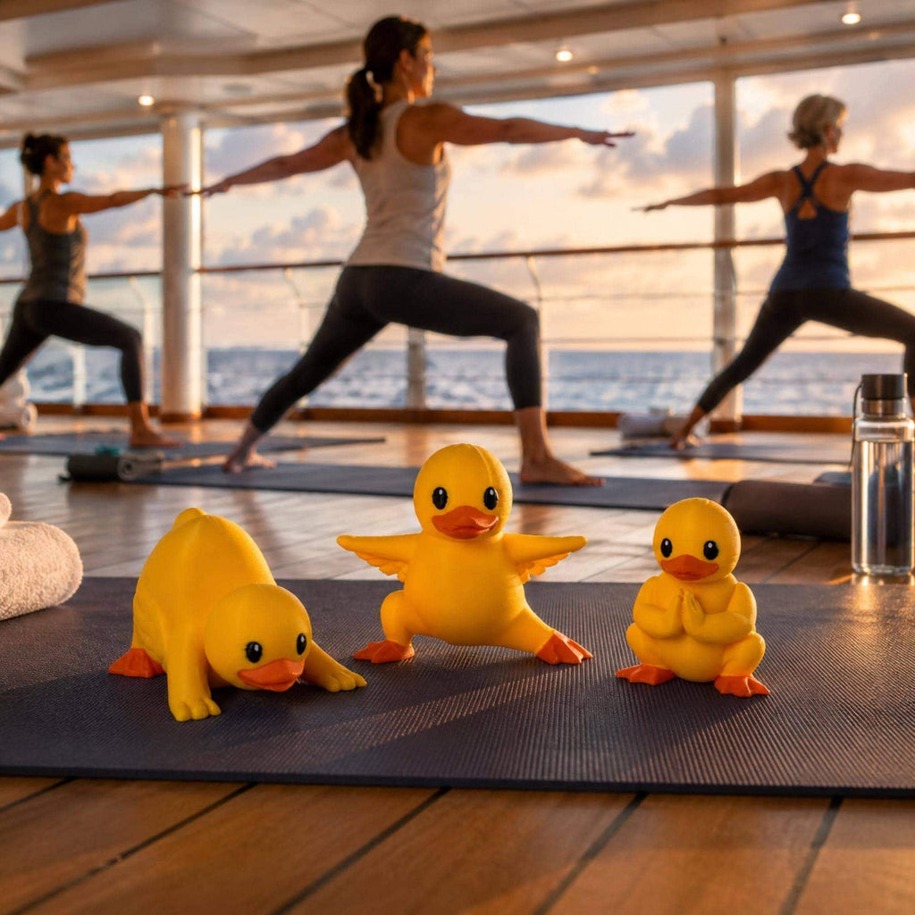 Yoga Duck Figurine – Funny Wellness Gift Meditation Desk Accessory