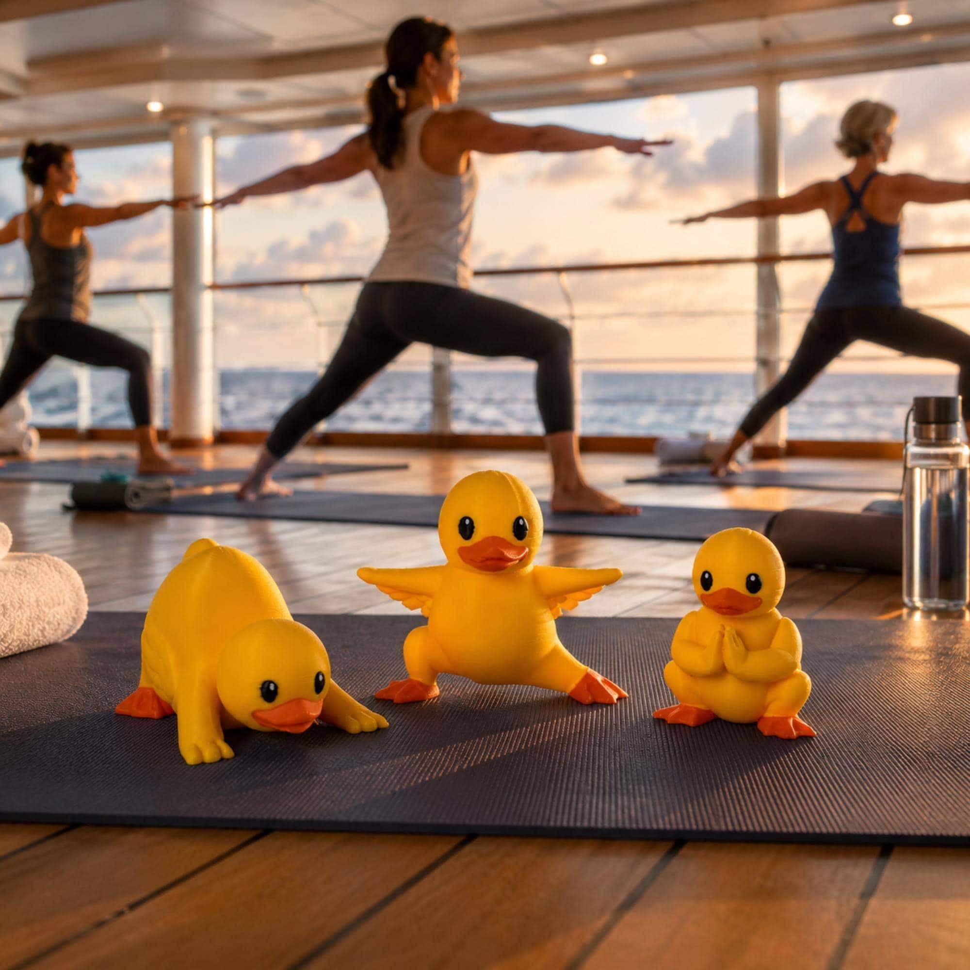 Yoga Duck Figurine – Funny Wellness Gift Meditation Desk Accessory