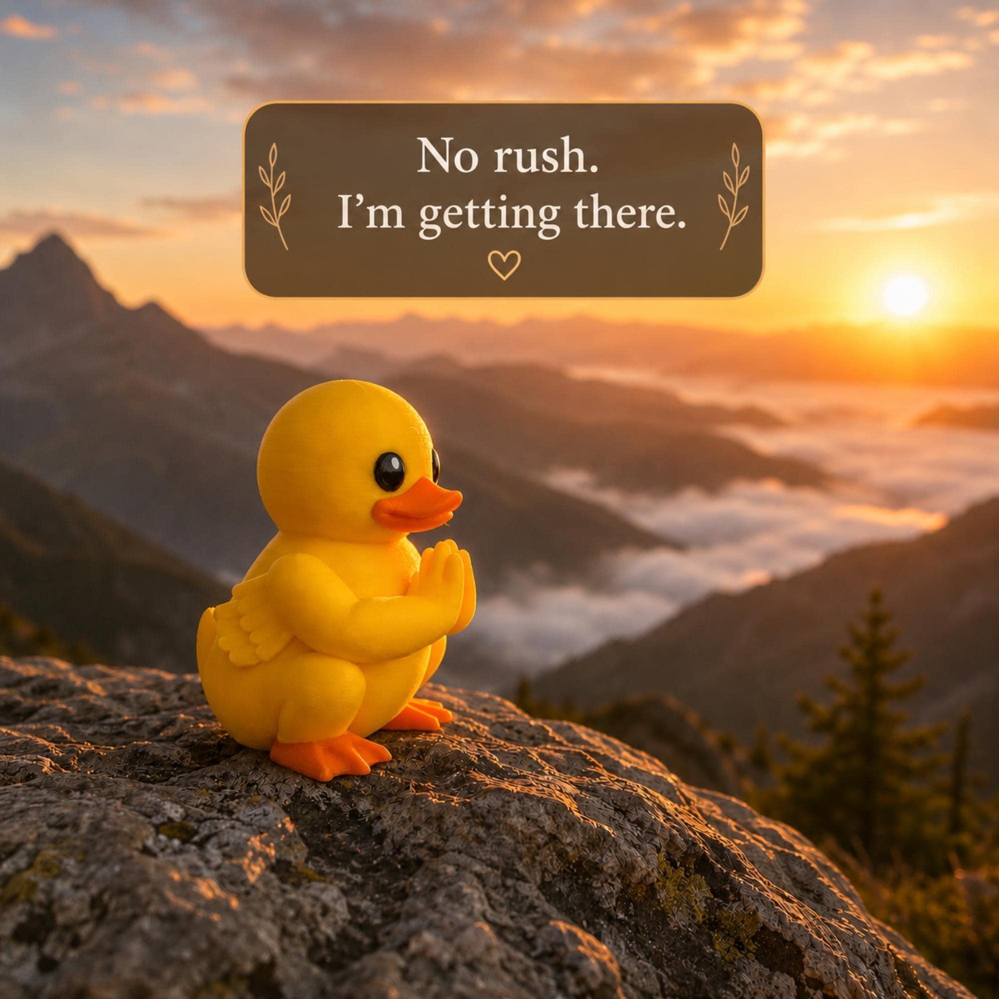 Yoga Duck Figurine – Funny Wellness Gift Meditation Desk Accessory