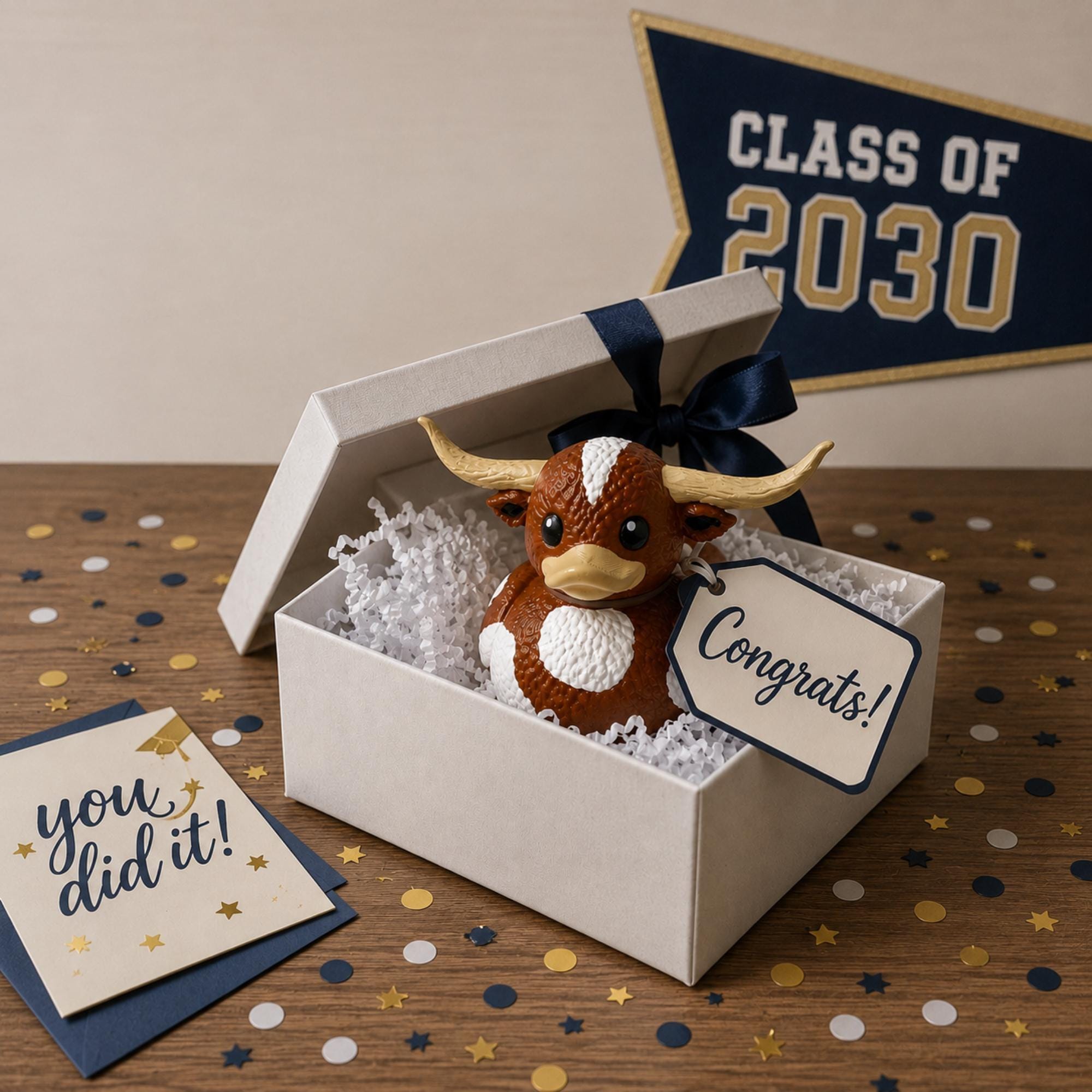 Texas Longhorn Gift – Dashboard Duck Collectible for Football Fans