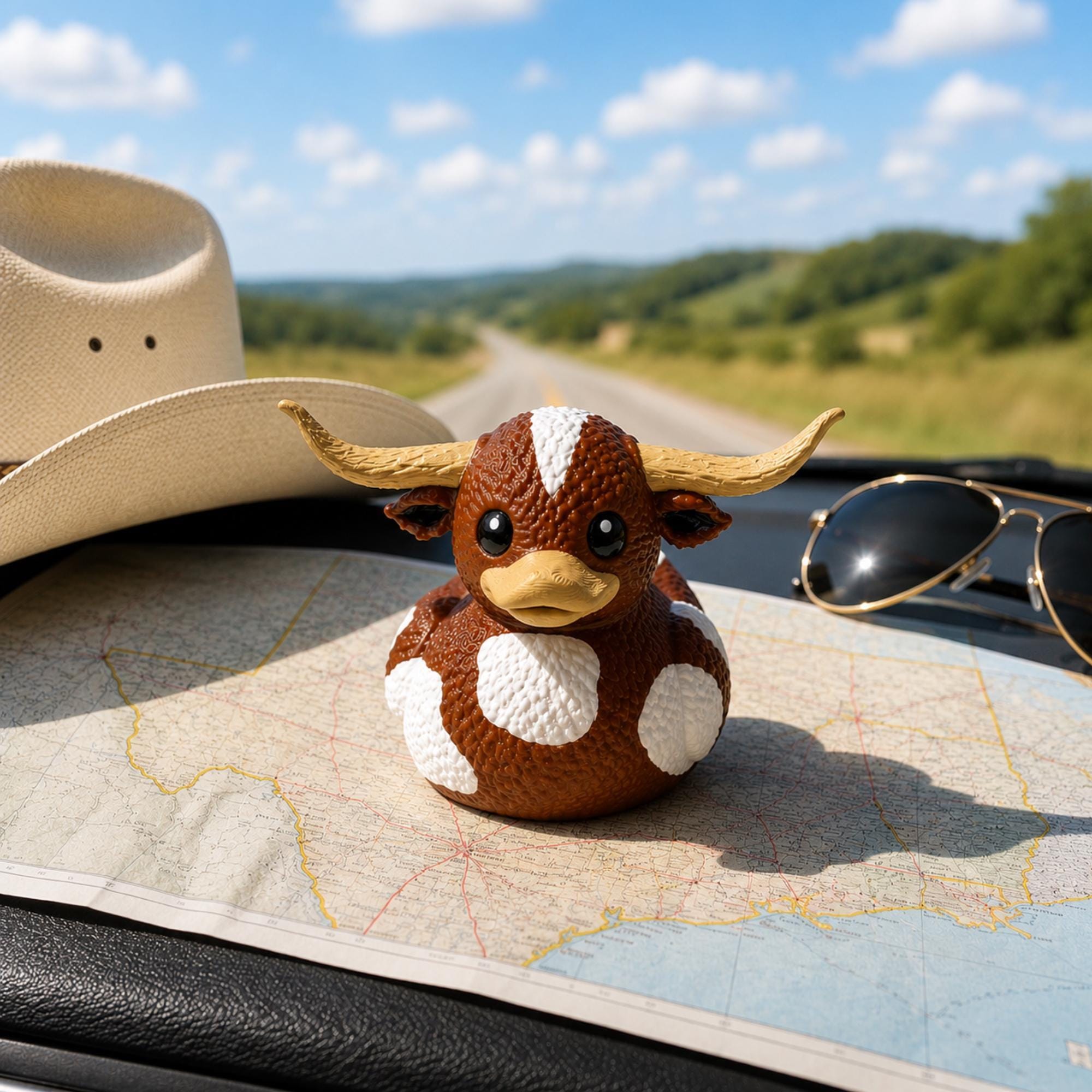 Texas Longhorn Gift – Dashboard Duck Collectible for Football Fans