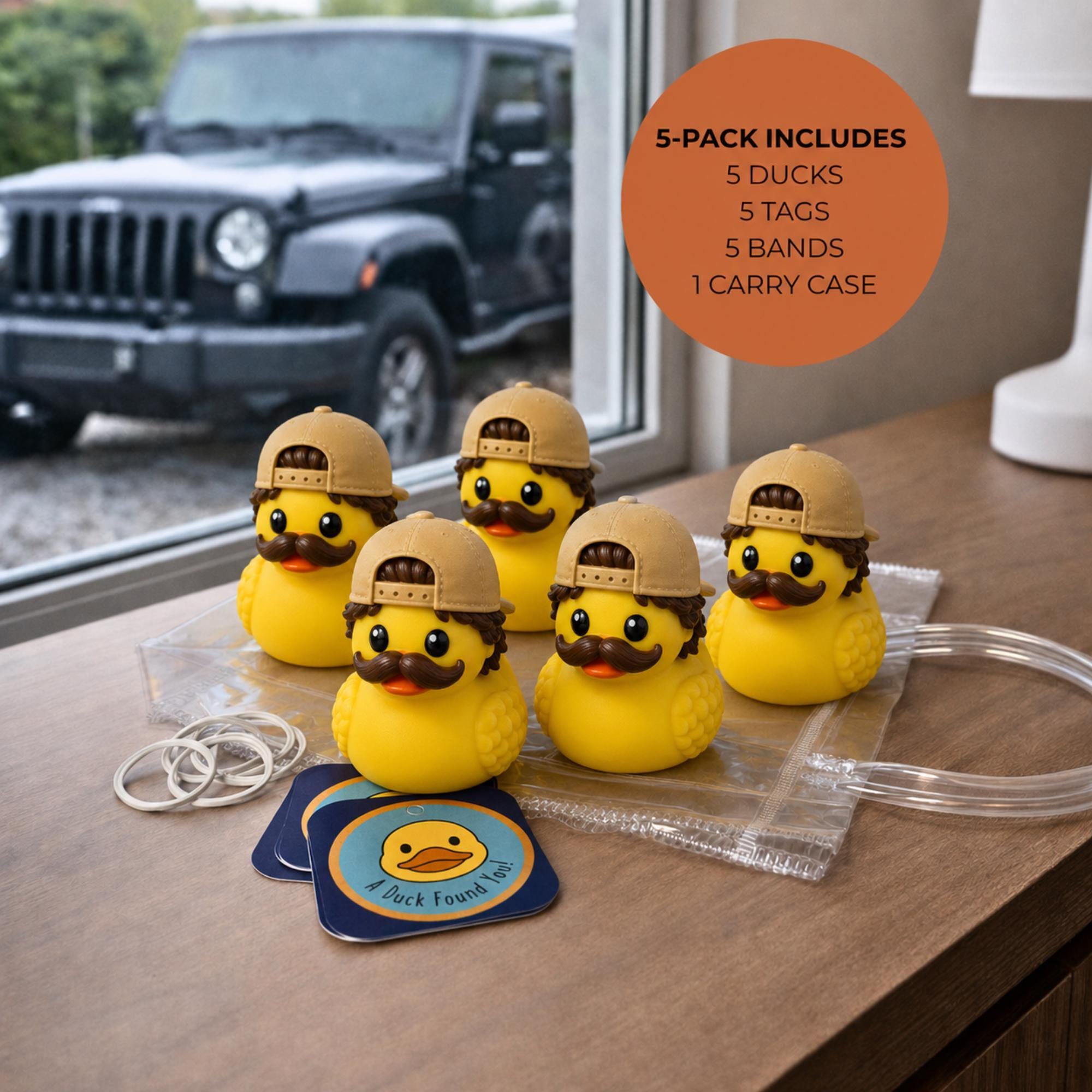 Dashboard Duck – Funny Mustache Character Personalized Gift