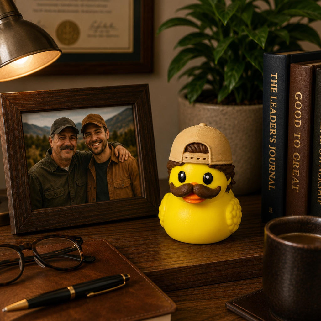 Dashboard Duck – Funny Mustache Character Personalized Gift