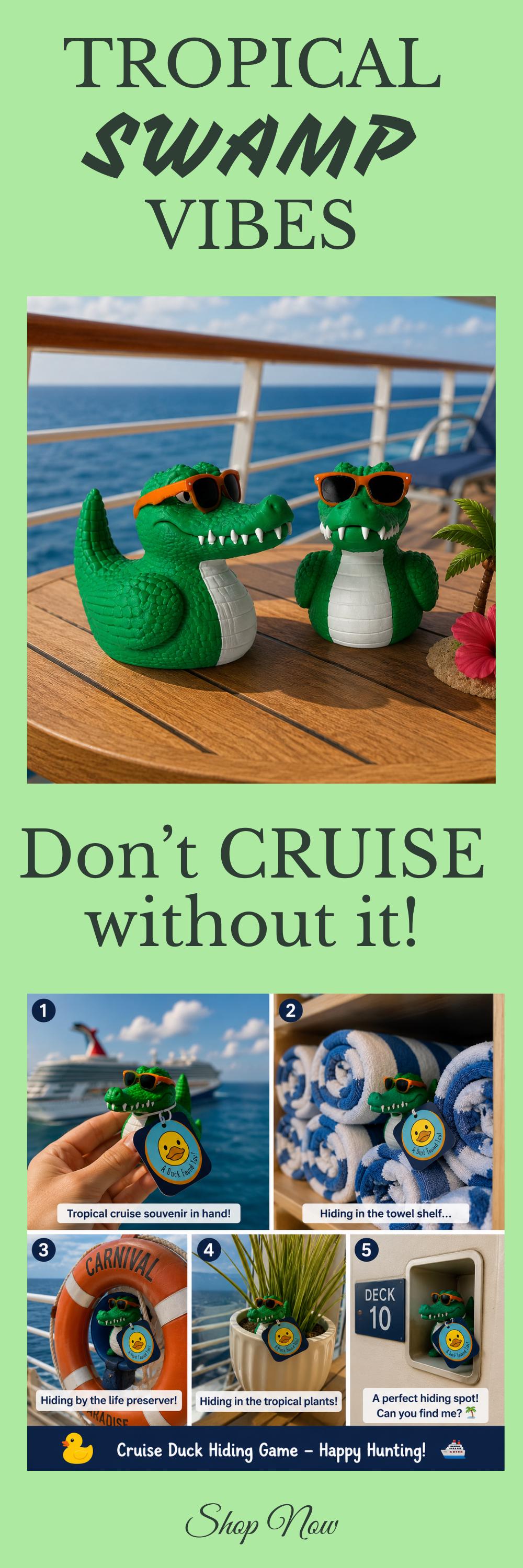 Cruise Duck Game – Vacation Souvenir FL Gator Collectible