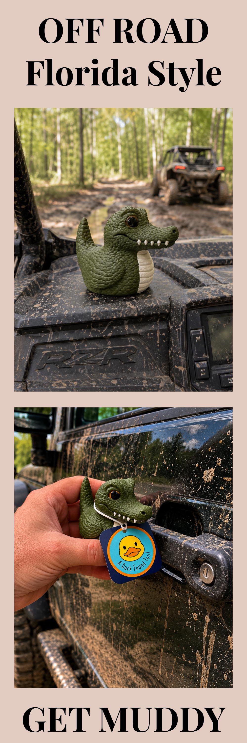 Dashboard Ornament – Gator Duck Figurine for Florida Enthusiasts