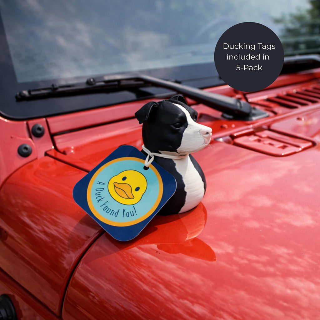 Dashboard Display Ornament Pitbull Duck Figurine Vehicle Console Collection Jeep Accessory Perfect Dashboard Decoration Dog Breed Collectible Available Single Five Pack Options Black Caramel Gray Colors Compact Lightweight Design Jeep