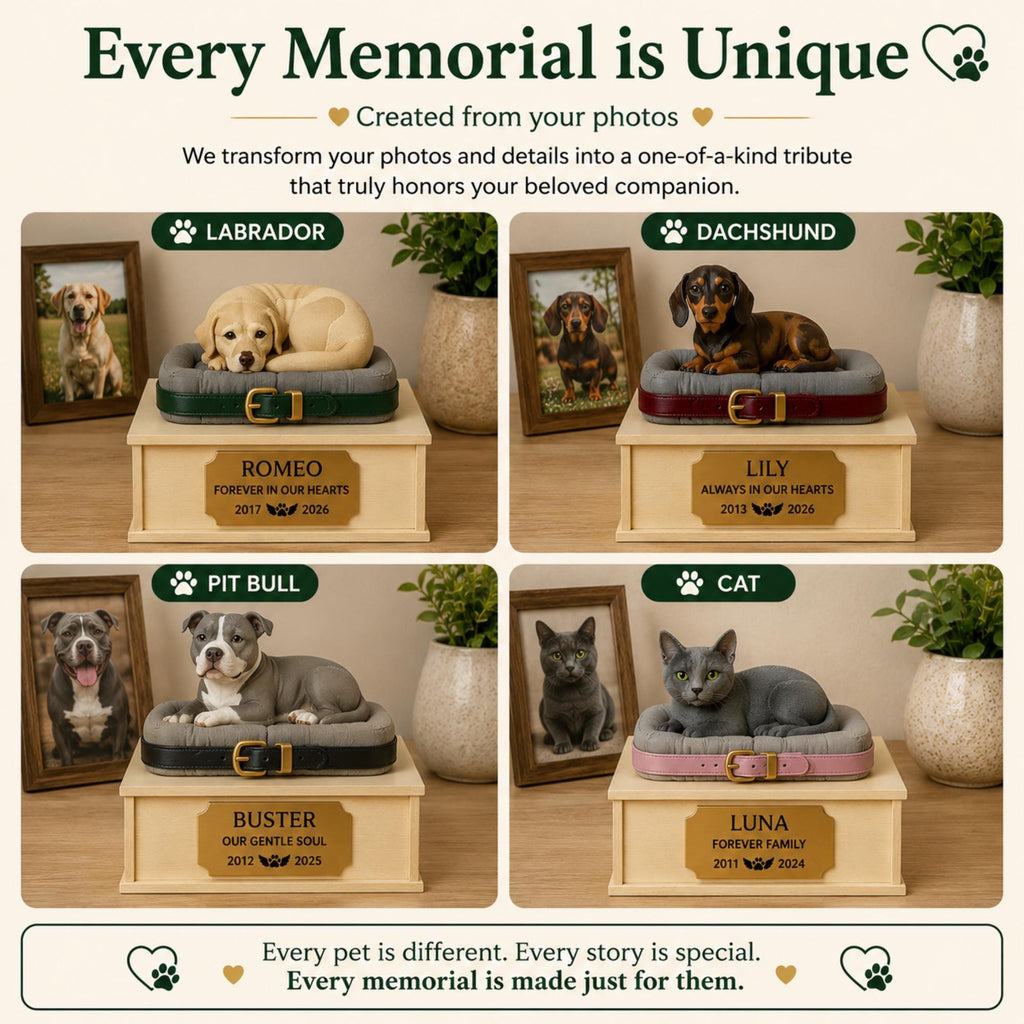 Pet Memorial Box – Personalized Keepsake Storage for Dog Cat