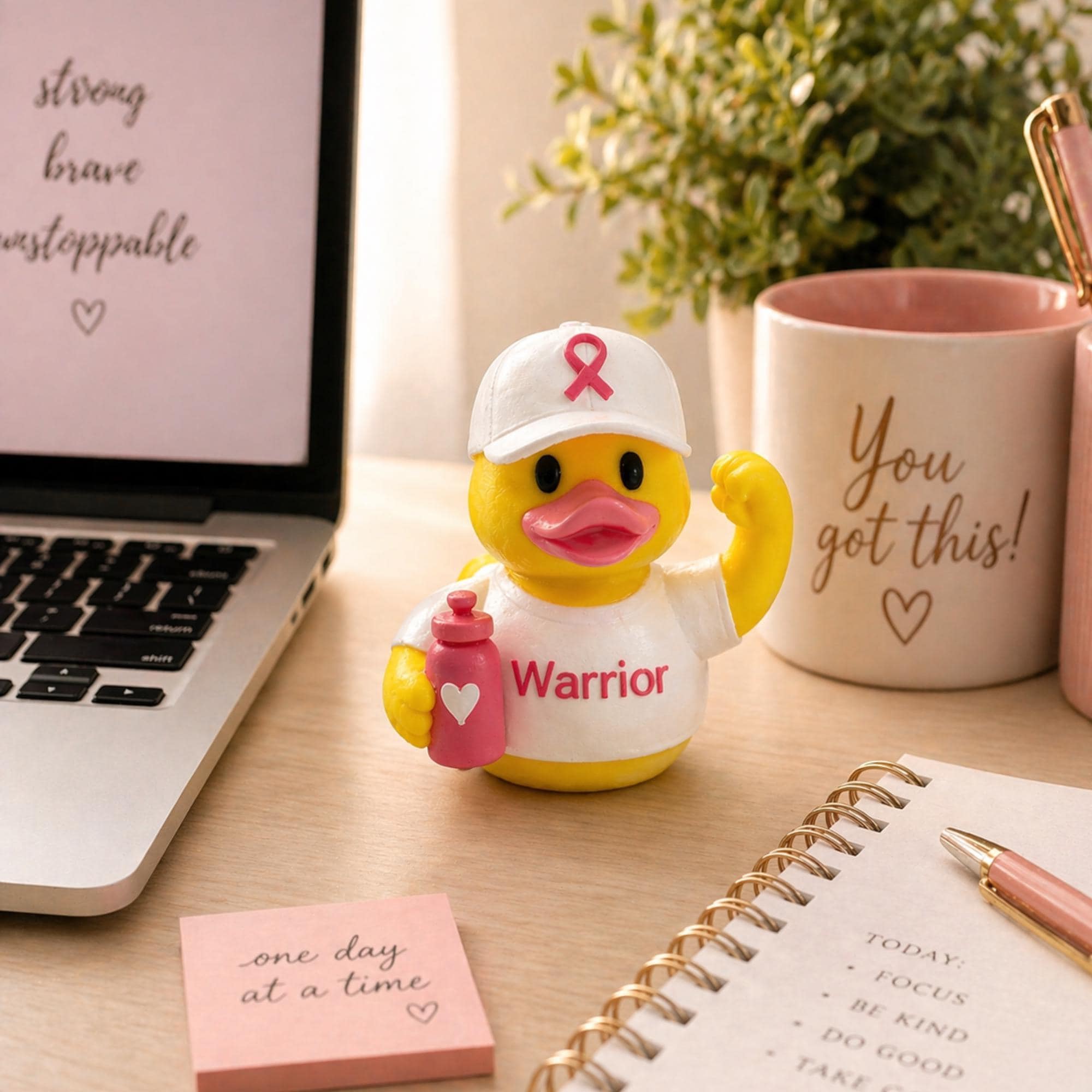 Breast Cancer Awareness Duck – Dashboard Gift for Survivors Warriors