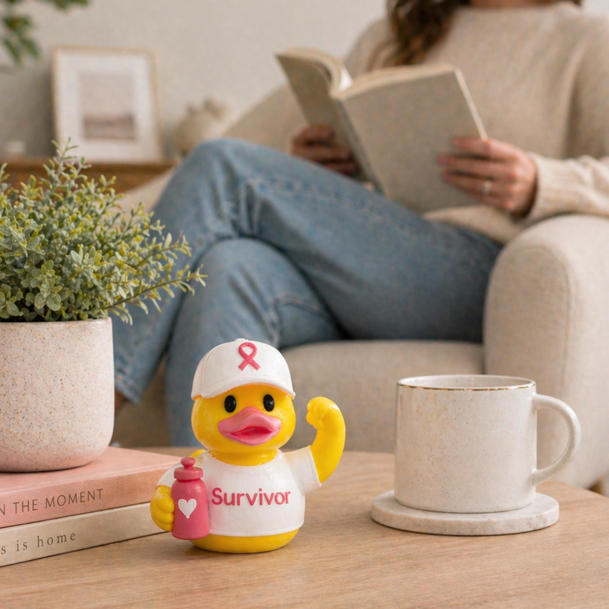 Breast Cancer Awareness Duck – Dashboard Gift for Survivors Warriors