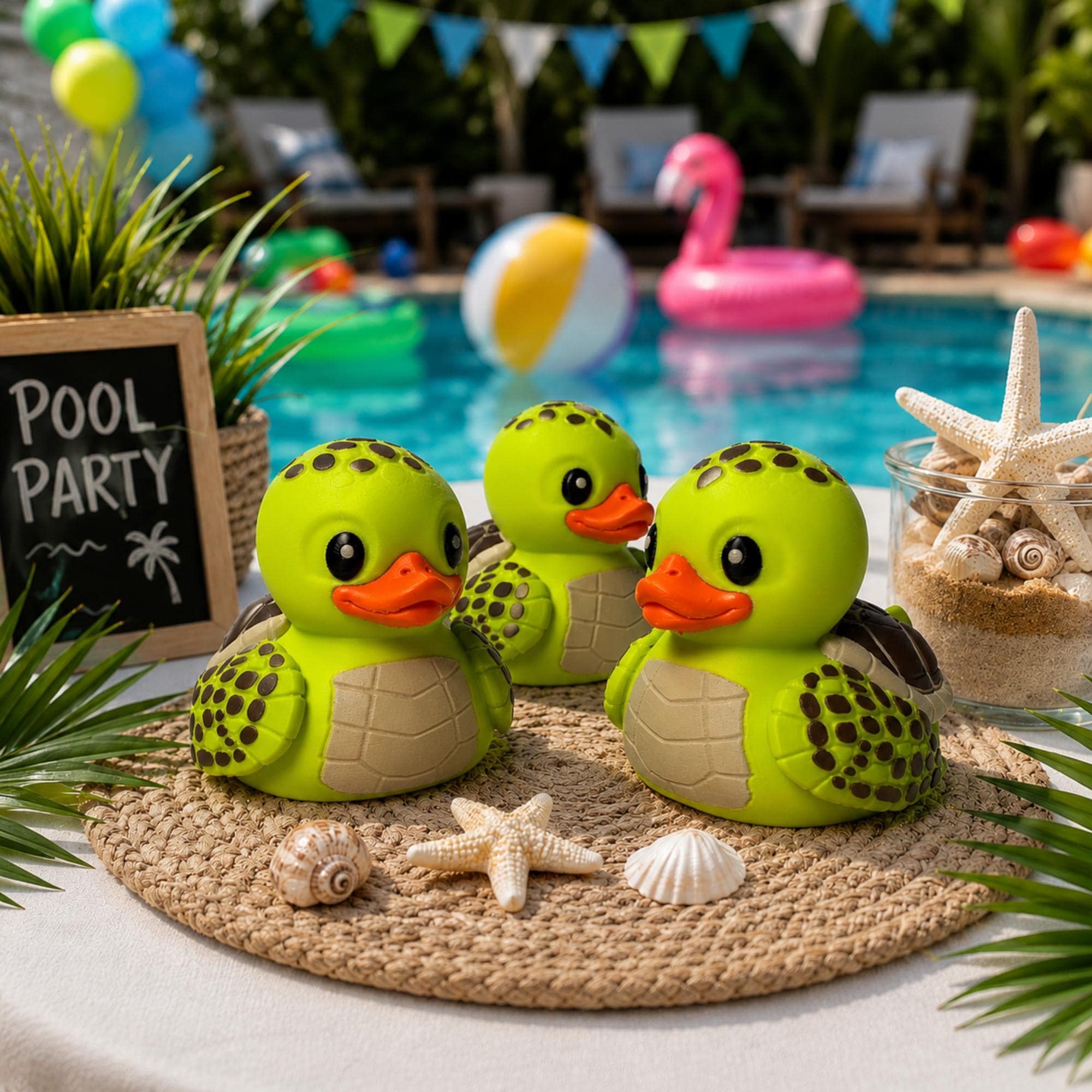 Sea Turtle Figurine Collectible Item Display Piece Dashboard Buddy For Car Lovers Beach House Gift Idea Coastal Home Styling Marine Life Enthusiast Present 3D Printed Florida Made Design Rubber Duck Collection Pool Party Decoration Ocean