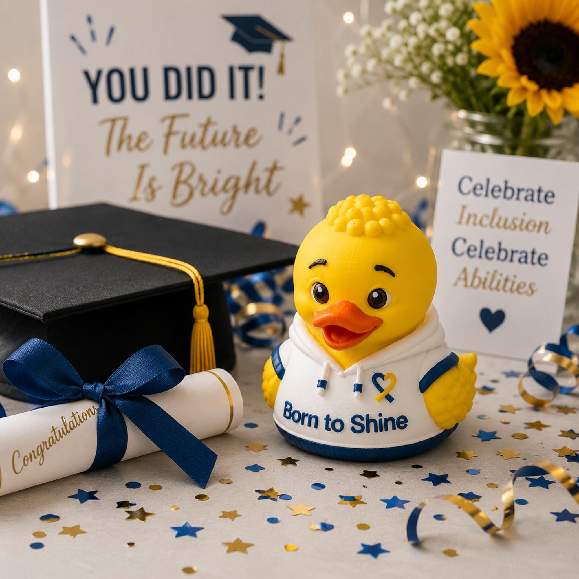 Down Syndrome Awareness Ribbon Gift – Teacher Appreciation Duck
